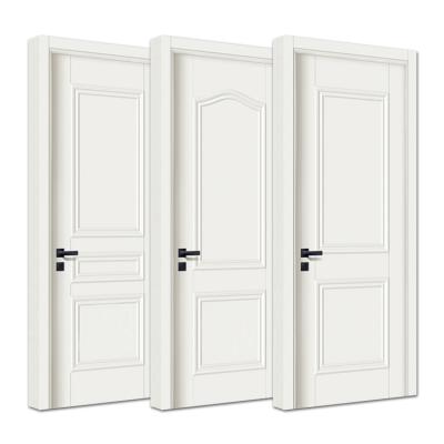 China HS-YH8064 soundproof soundproof luxury white solid wood interior hotel room modern home aapartment interior door for sale