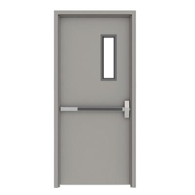 China HS-FD011 Fire Protection Home Hotel Room Interior Fire Rated Security Single Steel Door Design with Panic Bar for sale