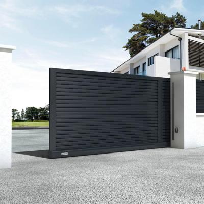 China Easily Assembled Home HS-MG48 Main Screen Security Pivacy Slat Door Designs Aluminum Powder Coated Aluminum Sliding Doors For Homes for sale