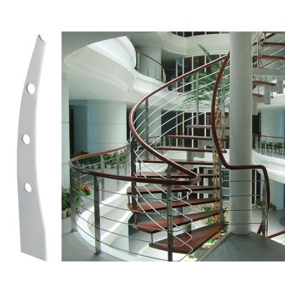 China Modern 304 Stainless Steel 316 Baluster Gable Railing Design Stair Railing Glass Railing With Wire Clip for sale