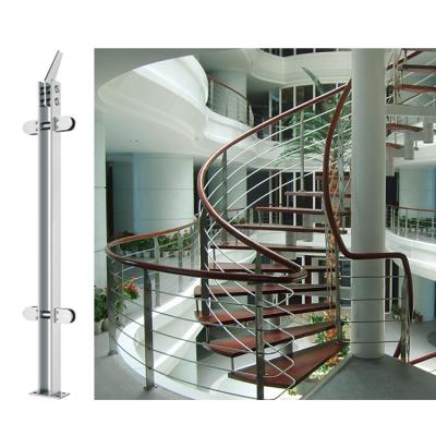 China Safe And Installing Modern Stainless Steel Handrails Balcony Railings Balustrade With Glass Fittings for sale