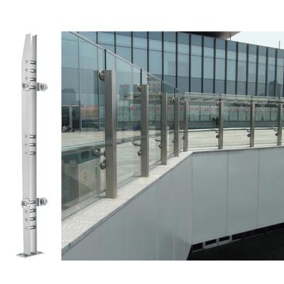 China Shopping Malls Modern Stainless Steel Baluster Glass Fence Pillar for sale