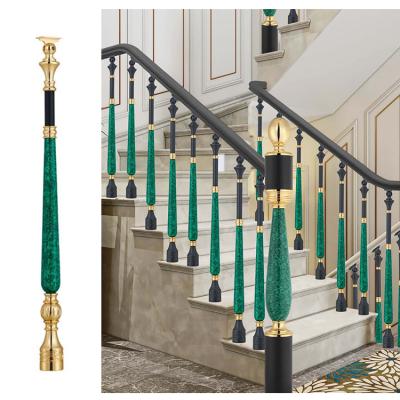 China New Design Stair Post Modern Aluminum Indoor Stair Railing Aluminum Balusters for sale