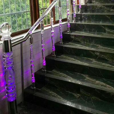 China Factory supply villa modern acrylic plexi railings glass stair railing for sale