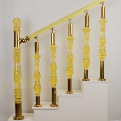 China Modern Acrylic Glass Staircase Pillar Stair Railing Acrylic Baluster Injection Mold Plexi Mold Balcony Column for sale