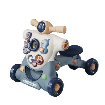 China Learn Walker Children Plastic Learning Walking Empujar Animal Juguetes, Hand Push Along Toys Happiness Baby Walker for sale