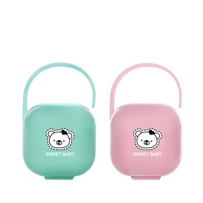 China BPA free 2021 new PP pacifier storage BPA free plastic packing box household diary using baby pacifier box for sale