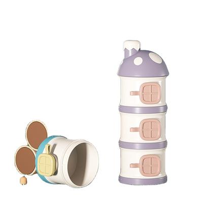 China BPA Free Stackable Baby Food Powder Dispenser Formula Milk Powder Portable BPA Free Milk Powder Dispenser Container 3 Layers for sale