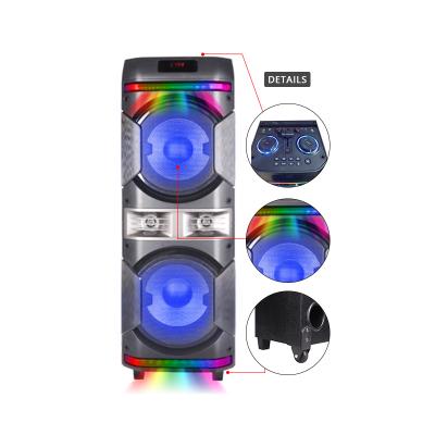 China Portable Phone Function BT Speakers Microphone Party Outdoor Wireless Large Karaoke Trolley Speaker for sale