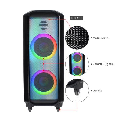 China Hot Outdoor Bass Wireless BTspeaker Portable Dual Speakers Active Microphone Phone Function OEM Trolley 10 Inches for sale