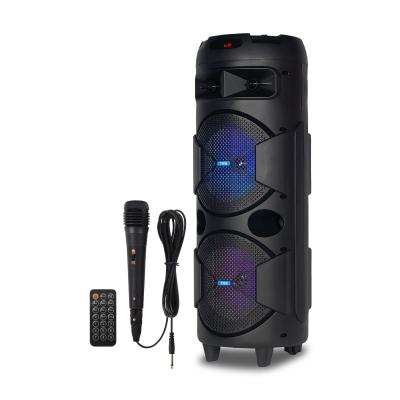 China Phone Operate 8 Inch Double Wheel BT Audio Professional Loud Active Party Outdoor DJ Speaker for sale