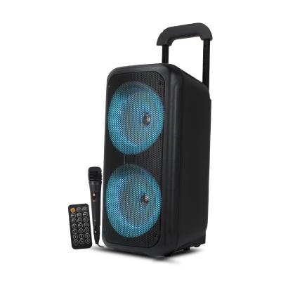 China Phone Work 8 Inch Double BT Active Wireless Outdoor Party DJ Cart Bass Speaker for sale