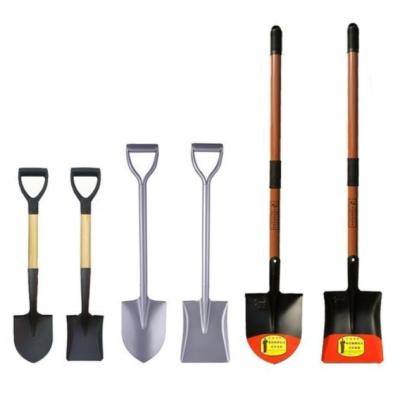 China Durable all types of wooden handle steel shovel for sale