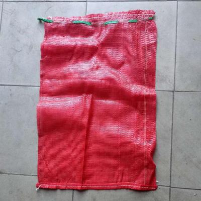 China Agriculture Red Color PP Material Drawstring Mesh Bags For Oranges Lemon Fruit PP Net Gauze Mesh Bag for sale