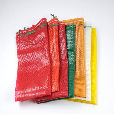 China 50x80cm Food Vegetable PP PE Gauze Mesh Bag For Packing Onions Ang Oranges Mesh Bag With Drawstring for sale