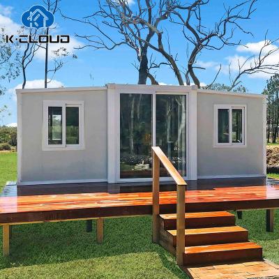 China 20Ft 40Ft Two Bedroom Expandable Prefab Container House Fully Furnished Modern Steel Tiny Prefab Villa With Kitchen for sale