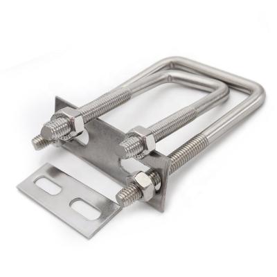 China High Quality Stainless Steel 304 Stainless Steel Square Bolt U Clamp Right Angle Type Right Angle Type U Clamp for sale