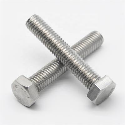 China American External Hexagonal 304 Stainless Steel Full Thread Bolt Screw Thread 1/4-20 UNC for sale