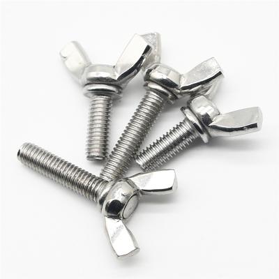 China M3 M4 M5 M6 M8 M10 M12 DIN316 304 Stainless Steel A2-70 Hand Binding Toolless Adjust Bolt Butterfly Wing Head Thumb Screw for sale