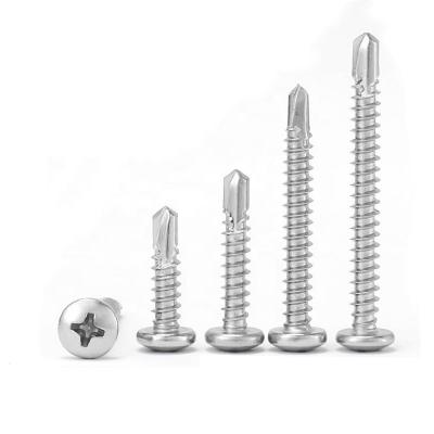 China Stainless Steel Round Flat Head Cross Round Joints Screws Shank Self Drilling Dovetail Drilling Self Tapping Screws for sale