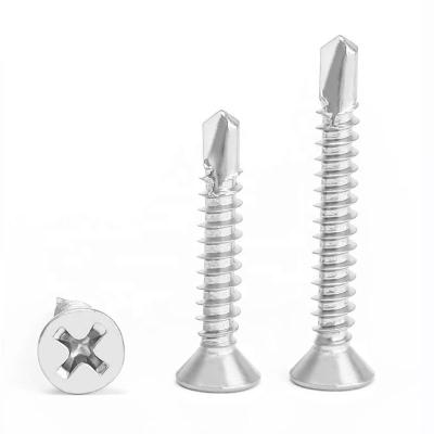 China Top Quality Best Price 304 Stainless Steel Pan Head Cross Drill Shank Custom Flat Screws for sale