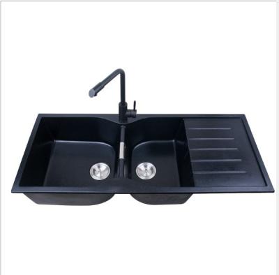 China With Solid Exterior Front Kitchen Sinks Acrylic Resin Quartz Faucet 2021 Hot Sales Compound Apron for sale