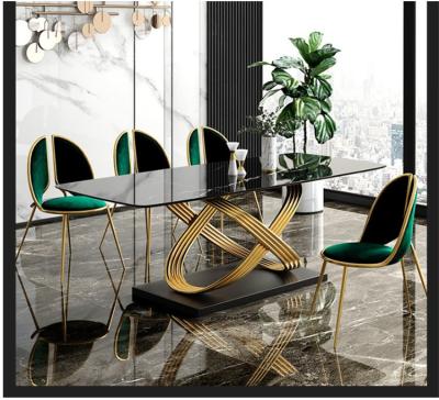 China (Size)Adjustable Fancy Customized Home Dining Table With Chair High End Home Dining Table And Chair for sale