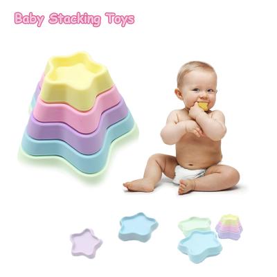 China 100% Food Grade Silicone Babies Stacking Toys - Silicone Rings Stackers - Teether Teether Play Early Educational Study for sale