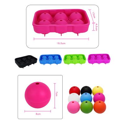 China Food Grade Sustainable Hot Selling Jumbo 6 Cavity BPA Silicone Ice Cube Jumbo Tray Custom Large Freestanding Kitchen Accessories for sale