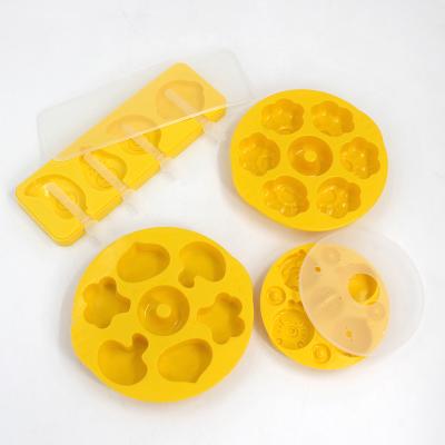 China Viable Food Grade Approved Wholesale 7 Cavity Round Mold Silicone Cake Baking Molds and Ice Cream Silicone Molds for sale