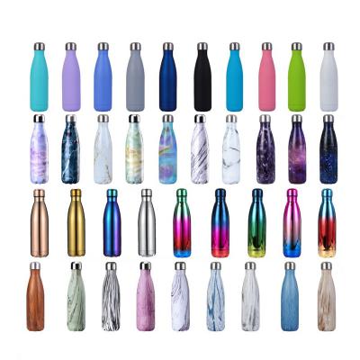 China Beautiful Colorful Flask Thermos Double Wall Inox Bottle Vacuum Insulated Cola Stainless Water Bottle for sale