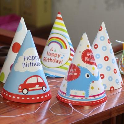 China Beautiful Colorful Party Supplies Decorations Party Happy Birthday Hat Birthday Party Supplies Colorful Paper Cone Hat for sale