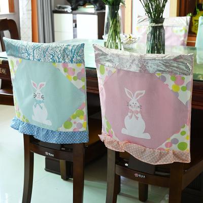 China Beautiful colorful doll rabit chair cover ornament Easter supplies chair cover decoration stool cover for sale