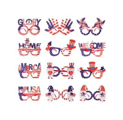 China Beautiful USA Design American Flag Glass Independence Day Party Supplies Glass Colored Patriotic Paper Decoration for sale