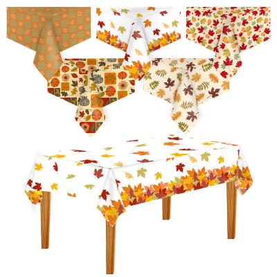 China Disposable Plastic Tablecloths Disposable Tablecloths Party Tablecloths Thanksgiving Factory Customize Festival Tablecloth for sale