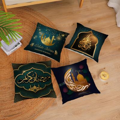 China Eid Mubarak Decorations Throw Pillow Covers Islamic Ramadan Square Pillow Cases Cushion Sofa Couch Home Beauty Decorations for sale