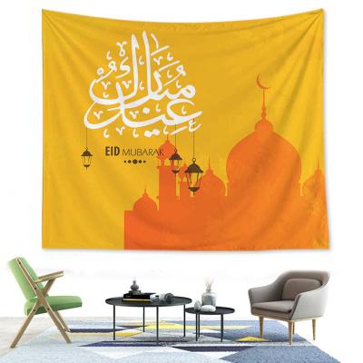 China Eid Mubarak Tapestry Muslim Wall Hanging Islam Decoration Indoor 200*150cm Thick Background For Bedroom Tapestries for sale