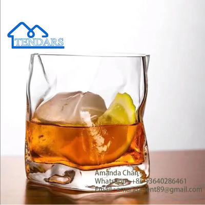 China Party Tent Accessories,Twisted Whiskey Glass Shaped Household Clear Crystal Glass Water Cup Te koop