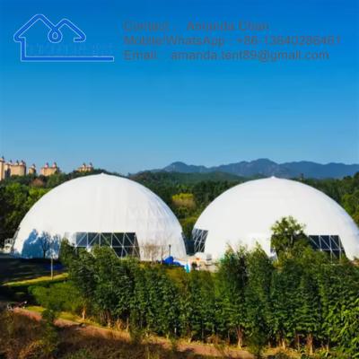 China Hotel Resort Pvc Big Canvas Geodesic Glamping Dome House Tent For Event for sale