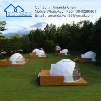 China Glamping Luxury Outdoor PVC Dome Hotel House Domes Tent Half Dome Tent For Activity for sale