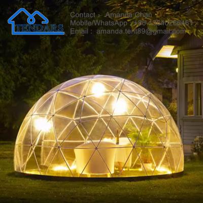 China Winter Transparent Proof Geodesic Camping Round Dome Tent For Glamping Event for sale