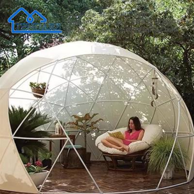 China Outdoor Large Holiday Hotel Commercial Transparent Canvas Geodesic Dome House Tent For Sale for sale