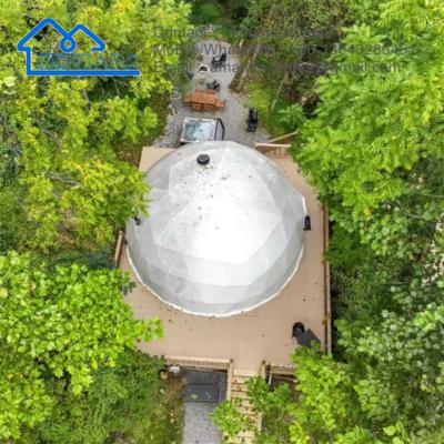 China Commercial Dome Tent Outdoor Igloo Glamping Tent Geodesic  Dome Tent With Bathroom for sale