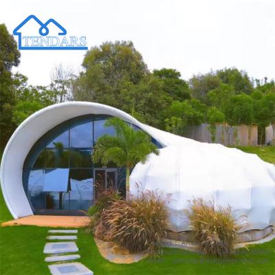 China Luxury Safari Snail Hotel Tent Outdoor Tents Glamping Tents With Bathroom for sale