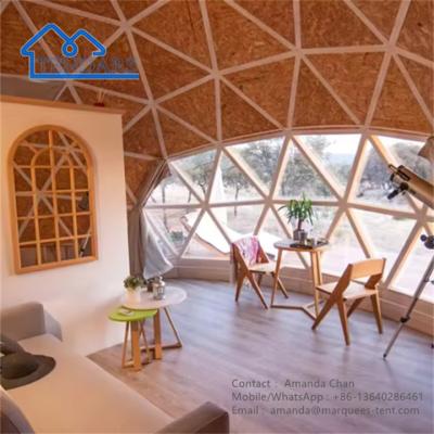 China Waterproof Eco Hotel Prefab Geodesic Dome Tent House Desert Tent For Camping for sale