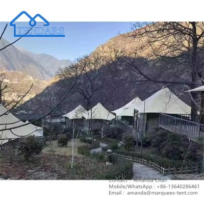 China Wild Waterdicht Luxe Hotel Style Desert Tenten Outdoor Glamping Tent Outdoor Te koop