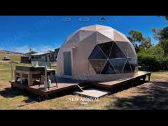 Luxury White Clear Geodesic Dome Tents For Resort Hotel Event