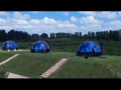 Outdoor Commercial Glamping Igloo House Glass House Tent Geodesic Dome Tents With Bathroom