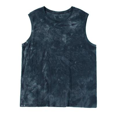 China Breathable Tie Dye Sleeveless T-Shirt Men's Oversized Tank Top Men for sale