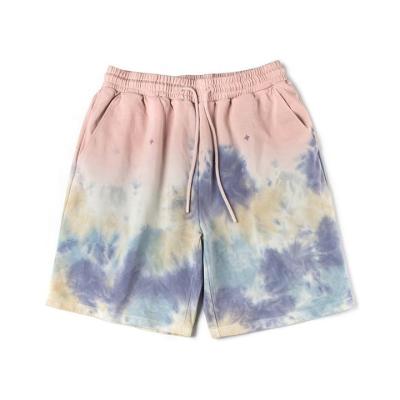 China Anti-Wrinkle Fashion Casual Tie Dye Biker Shorts Women Custom Drawstring Shorts for sale